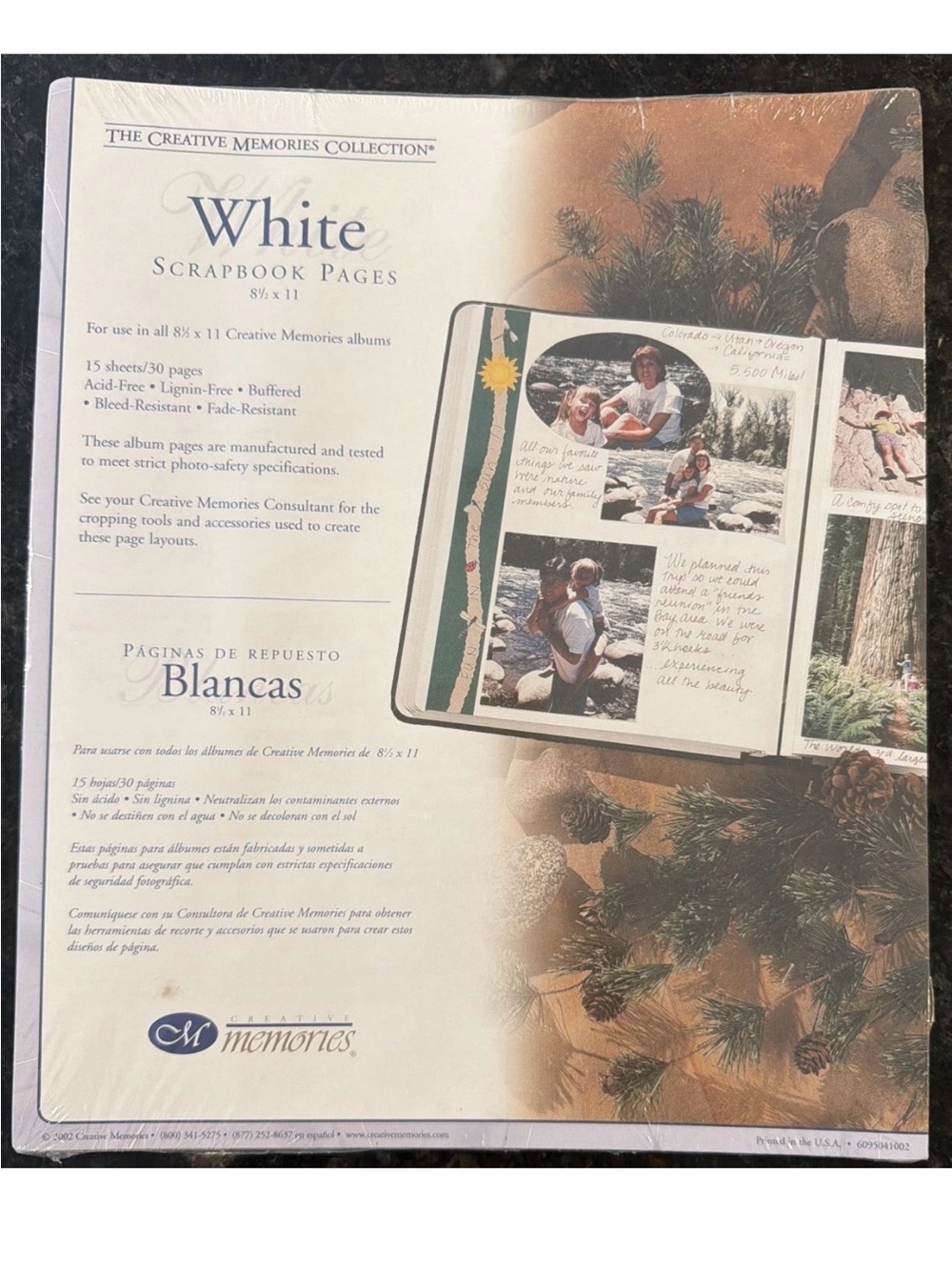 Creative Memories 8.5x11 White Scrapbook Refill Pages 15 Sheets 30 Pages Sealed